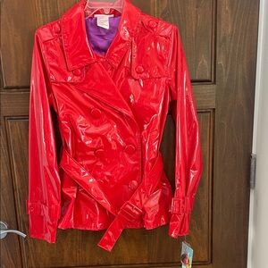 NOR Shiny Red Trench Coat